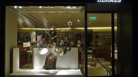 hermes painted silk kelly store window|Hermes jewelry displays.